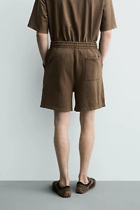 BASIC WASHED JOGGER SHORTS