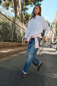 Z.07 RELAXED FIT HIGH WAISTED TURN-UP JEANS