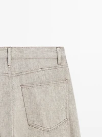 Jean wide leg taille moyenne
