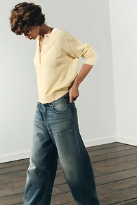 TRF MID-RISE BAGGY BALLOON JEANS