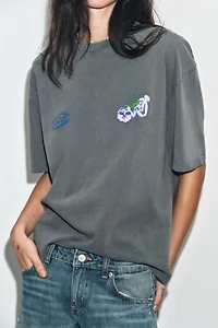 PAULA GRENOUILLE WASHED EFFECT T-SHIRT