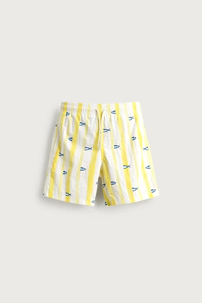 MAILLOT DE BAIN LONG À IMPRIMÉ POISSONS