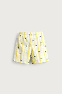 MAILLOT DE BAIN LONG À IMPRIMÉ POISSONS