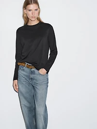 100% cotton interlock long sleeve T-shirt