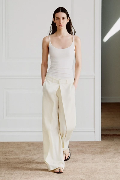 ZW COLLECTION FRONT PLEATED PANTS