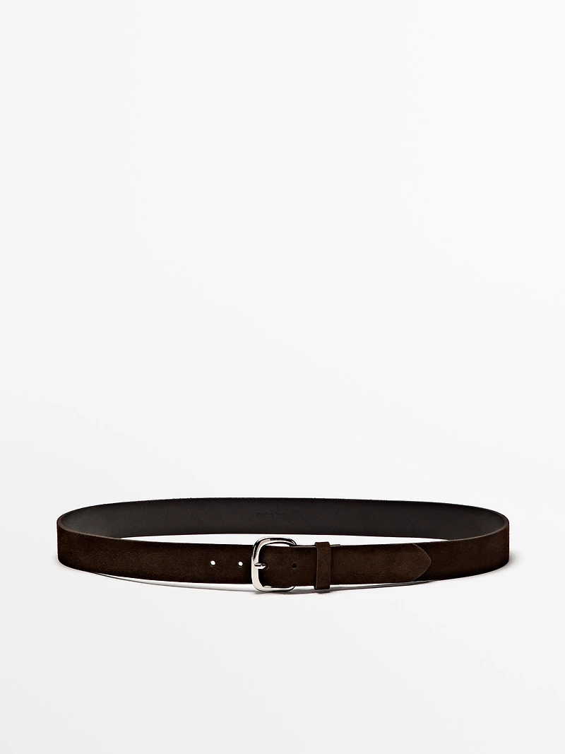Plush nappa leather belt