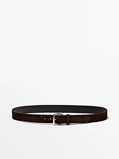 Plush nappa leather belt