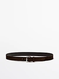 Plush nappa leather belt