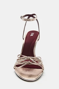 HEELED SANDALS WITH BOWS