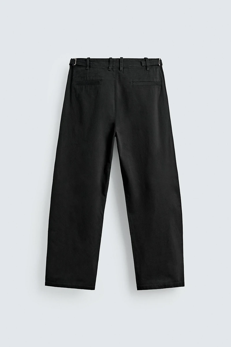 RELAXED BALLOON FIT PLEATED PANTS