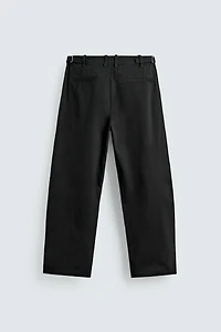 RELAXED BALLOON FIT PLEATED PANTS