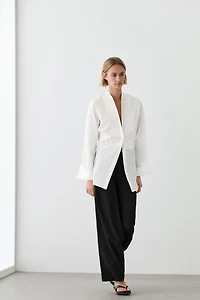 Chemise popeline brodée 100 % coton