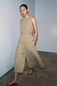 BELTED LINEN TOP ZW COLLECTION