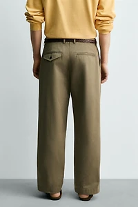 PLEATED CHINO PANTS AARON LEVINE X ZARA