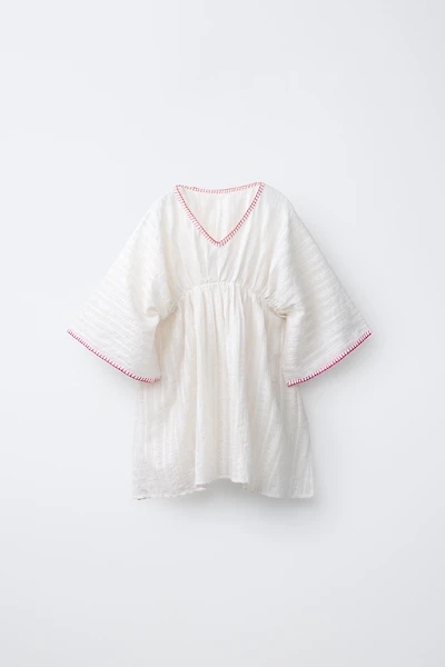 CONTRASTING SHINY CAFTAN