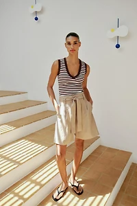 TIE-BELT SHORTS