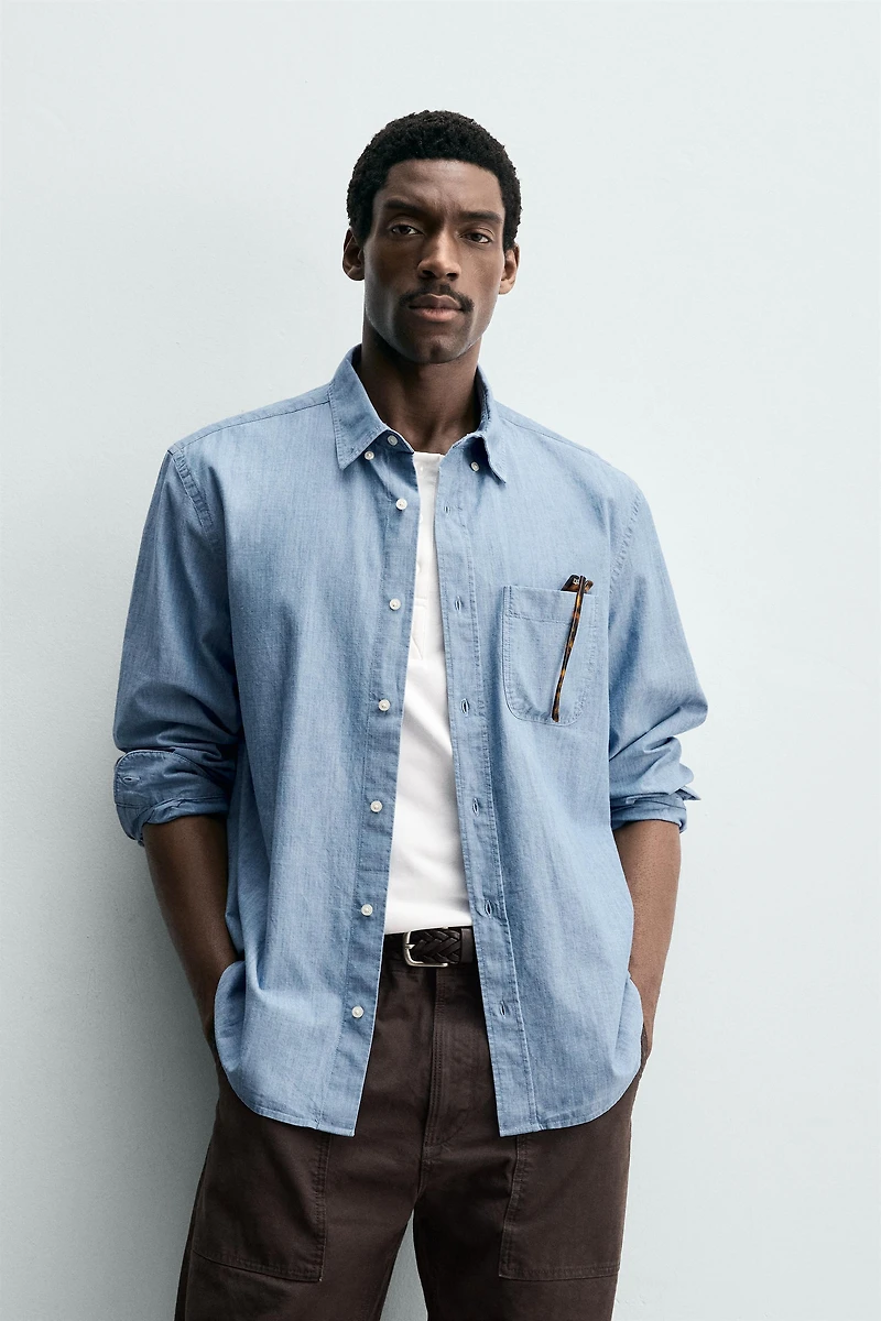 REGULAR FIT CHAMBRAY SHIRT