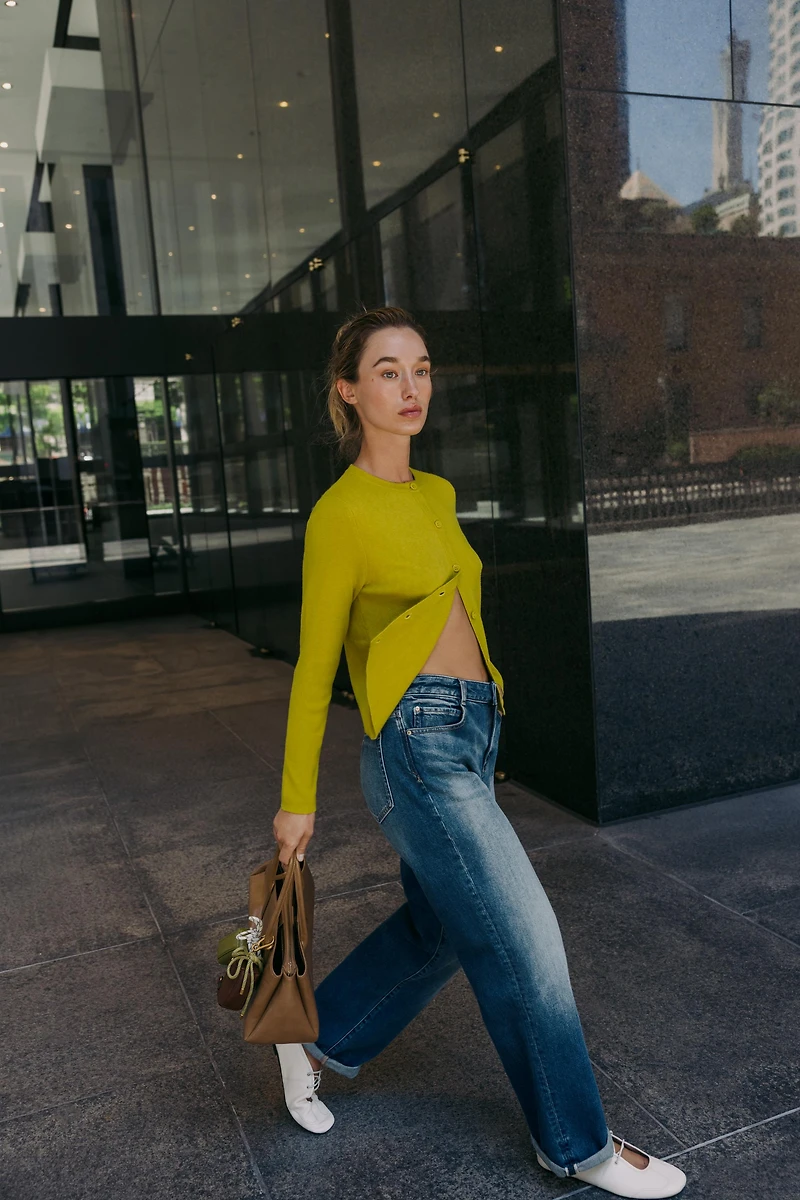 BASIC KNIT BUTTON CARDIGAN