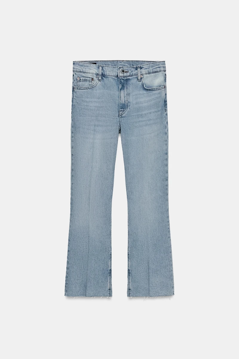 ZW COLLECTION MID-RISE CROPPED FLARE JEANS