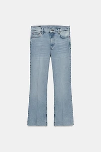 ZW COLLECTION MID-RISE CROPPED FLARE JEANS