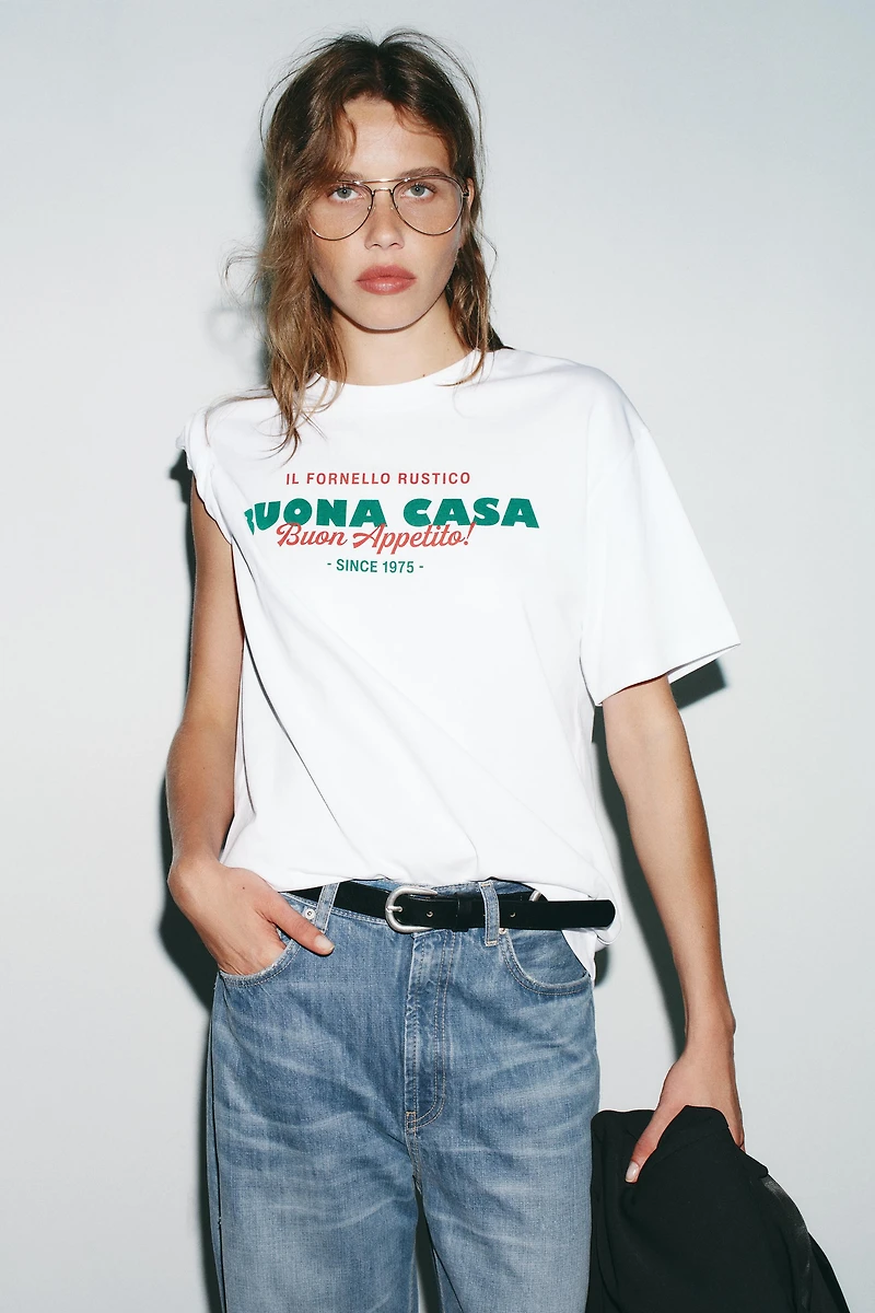 TEXT PRINT T-SHIRT