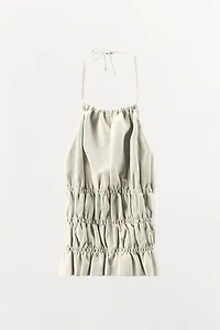 LIMITED EDITION 100% LEATHER HALTER TOP