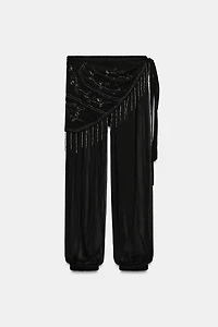 BEADED PAREO PANTS