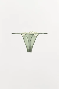 SILK LACE THONG
