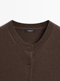 Veste sans manches en laine mélangée avec poches