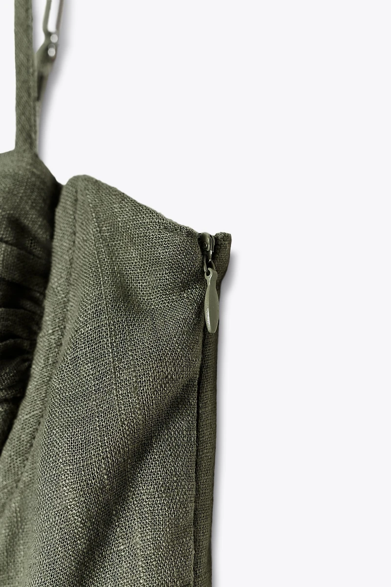 LINEN BOW STRAP JUMPSUIT