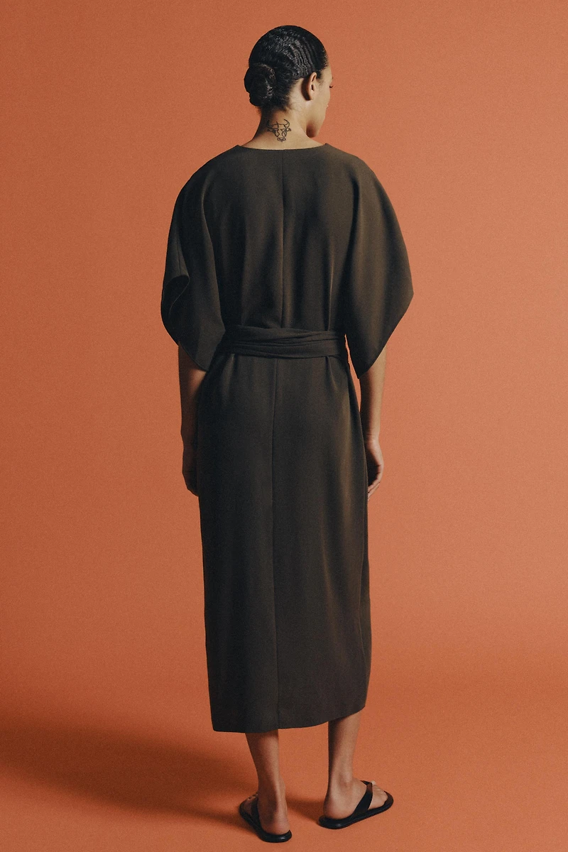 ZW COLLECTION MIDI FROG FASTENING DRESS