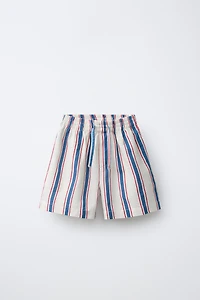 SHORTS À RAYURES