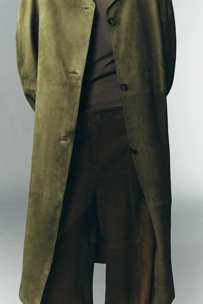 100% SUEDE LEATHER COAT LIMITED EDITION