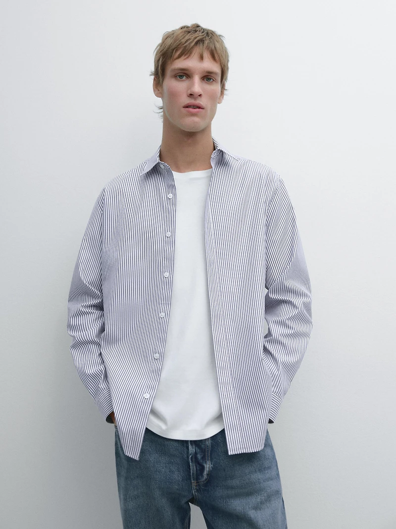 100% cotton regular fit Oxford shirt