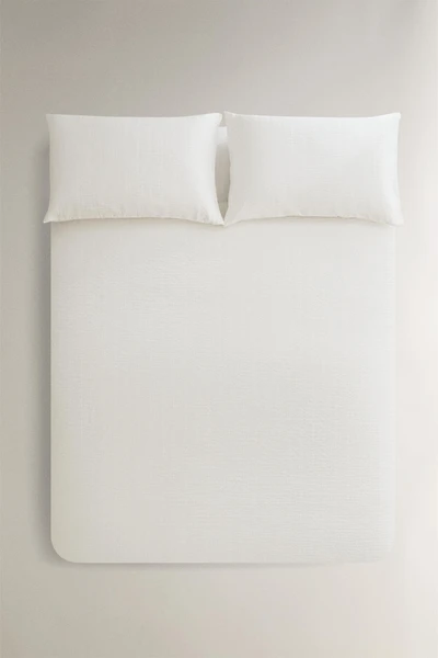 TEXTURED COTTON DUVET COVER