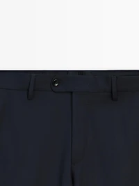 Wool blend suit trousers