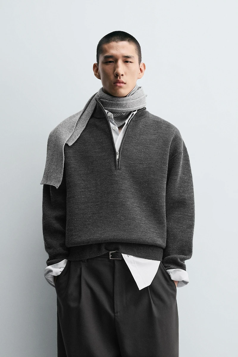 QUARTER-ZIP JUMPER