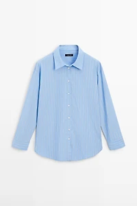 Striped loose-fitting shirt