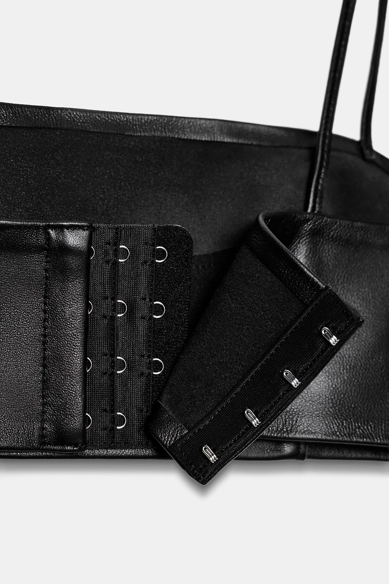 100% LEATHER BANDEAU TOP ZW COLLECTION LIMITED EDITION