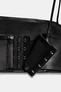 100% LEATHER BANDEAU TOP ZW COLLECTION LIMITED EDITION