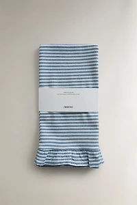RUFFLED STRIPED KITCHEN TOWEL