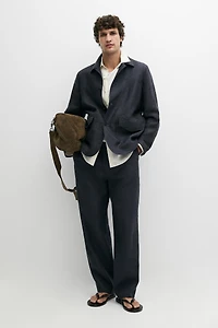 Surchemise total look 100 % lin mélangé