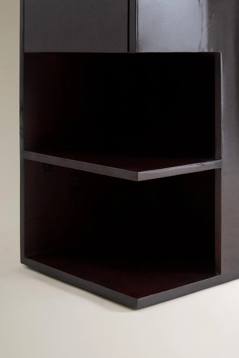 LACQUERED MANGO WOOD SIDE TABLE
