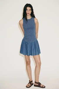SMOCKED SHORT DRESS