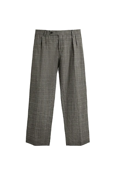 WOOL-LINEN CHECK SUIT PANTS AARON LEVINE X ZARA