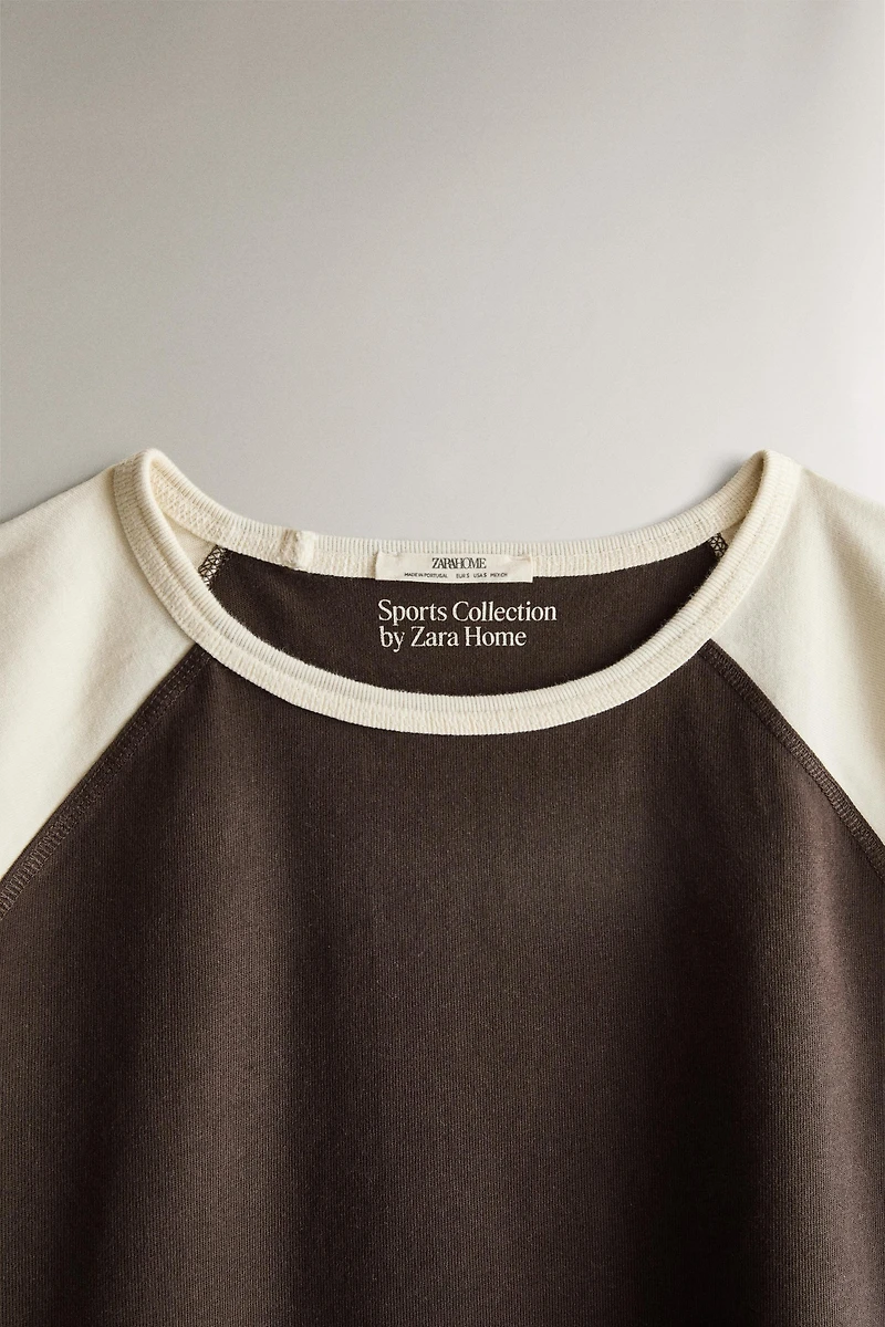 TWO-TONE COTTON T-SHIRT