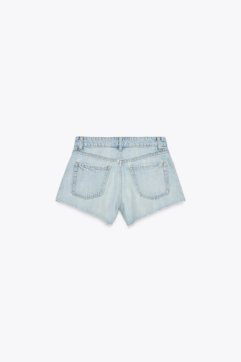 SHORT MINI EN JEAN TRF TAILLE MI-HAUTE
