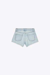 SHORT MINI EN JEAN TRF TAILLE MI-HAUTE