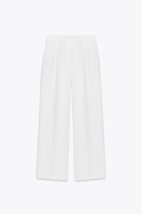 PLEATED WIDE LEG PANTS