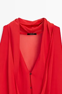 Top semi-transparent 100 % soie